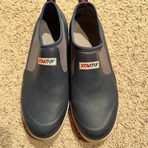Men's Navy Slip-On rain shoes.